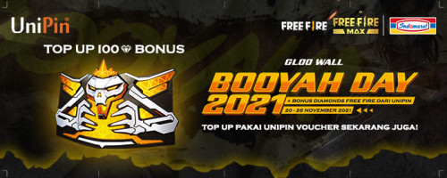 Bonus Gloo Wall Booyah Day 2021 + Bonus Diamonds Free Fire dari UniPin
